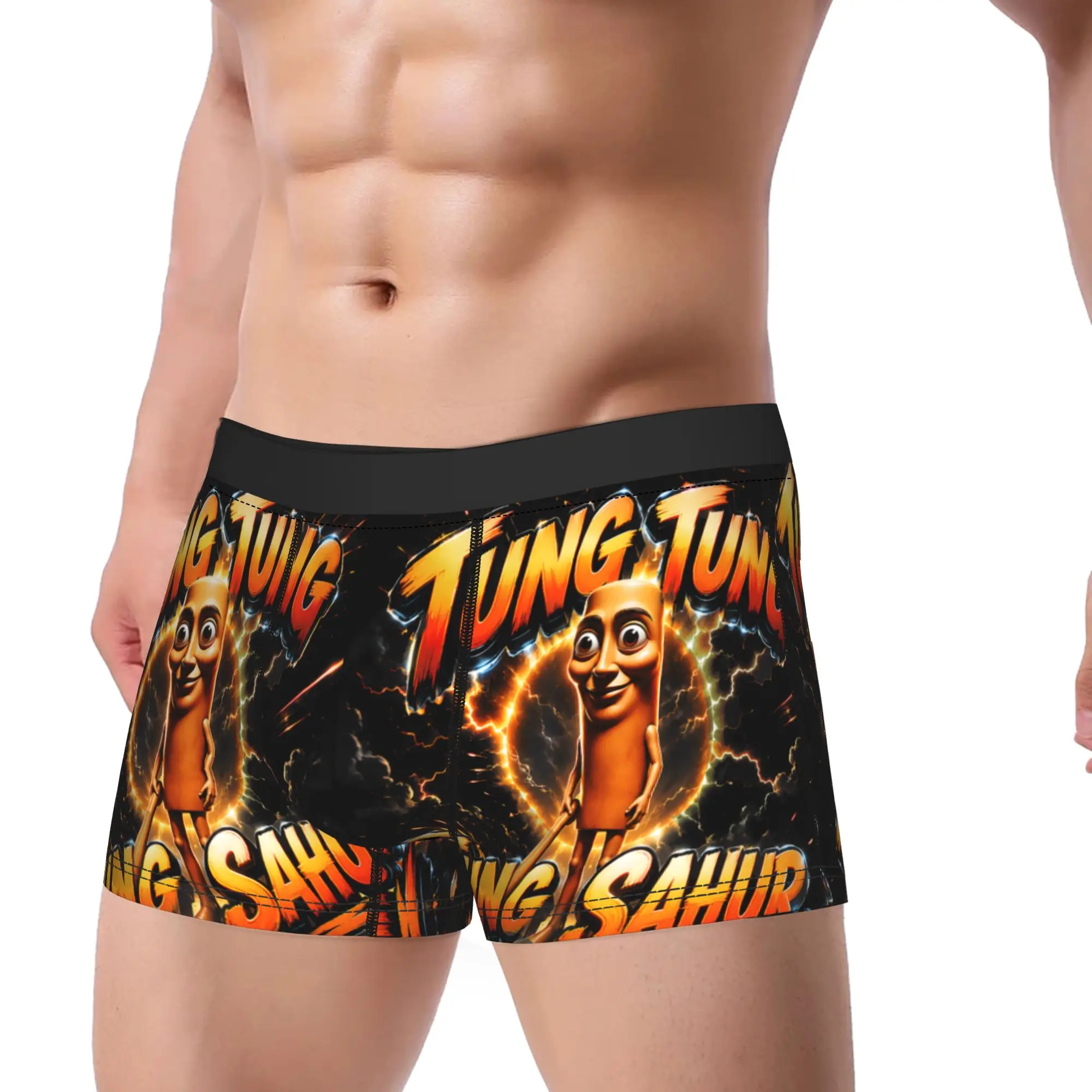 Tung Tung Tung Sahur Funny Meme Underwear  Man Shorts Briefs Breathable Boxer Shorts High Quality Pattern Plus Size Panties