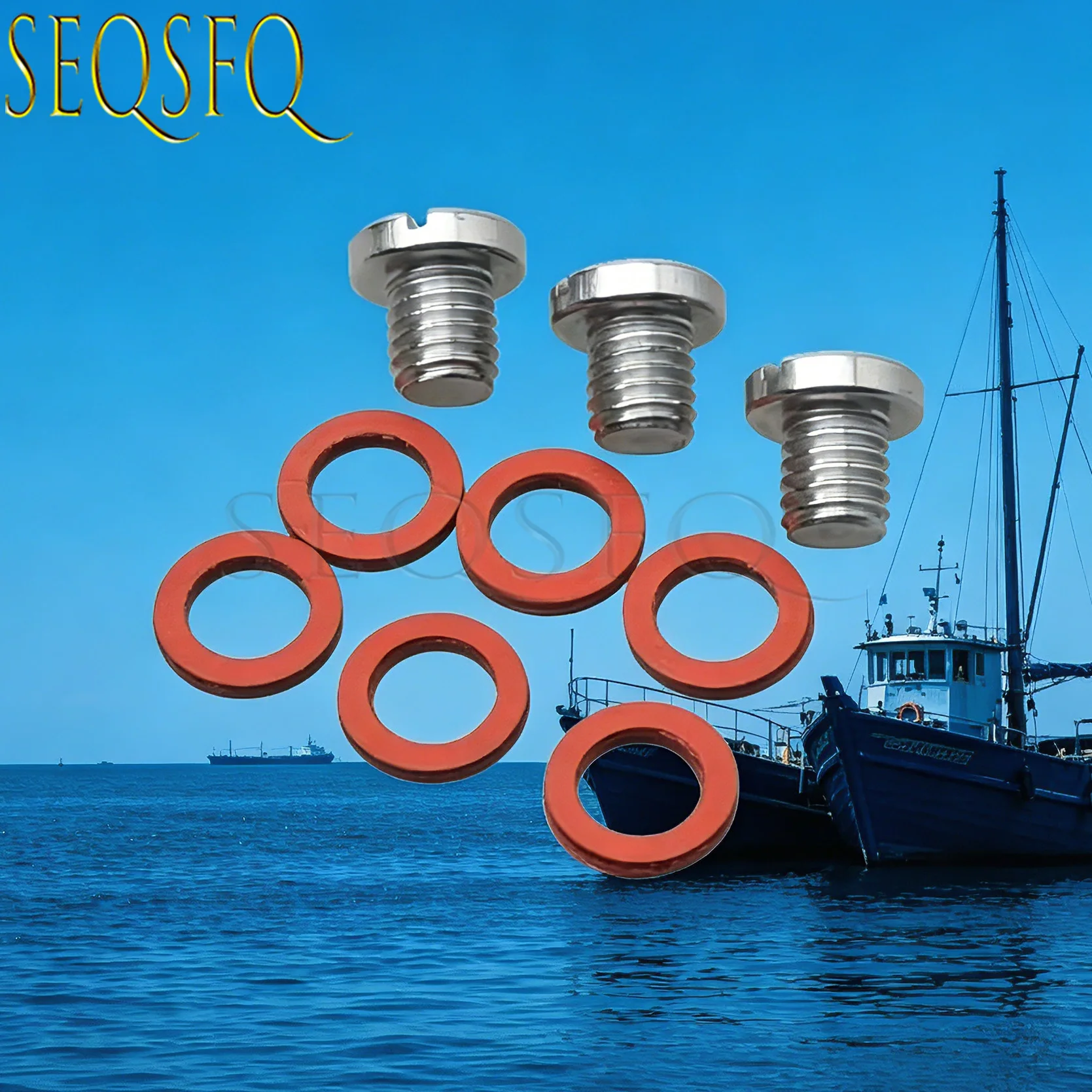 90340-08002 For Yamaha Stainless Steel Plug Marine Screw Outboard Motor 90340-08002 Not magnetic Boat Engine Parts