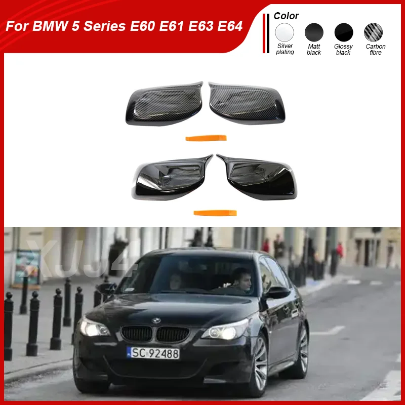 

for BMW 5 Series E60 E61 E63 E64 520i 525i 528i 528i 530i 2004~2008 Car Exterior Side Rearview Mirror Cover Trim Car Accessories