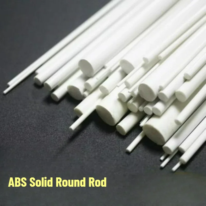 

ABS Round Rod DIY Sand Table Model Material Dia 0.5mm-10mm Model Transformation Solid Round Rod with Multiple Specifications