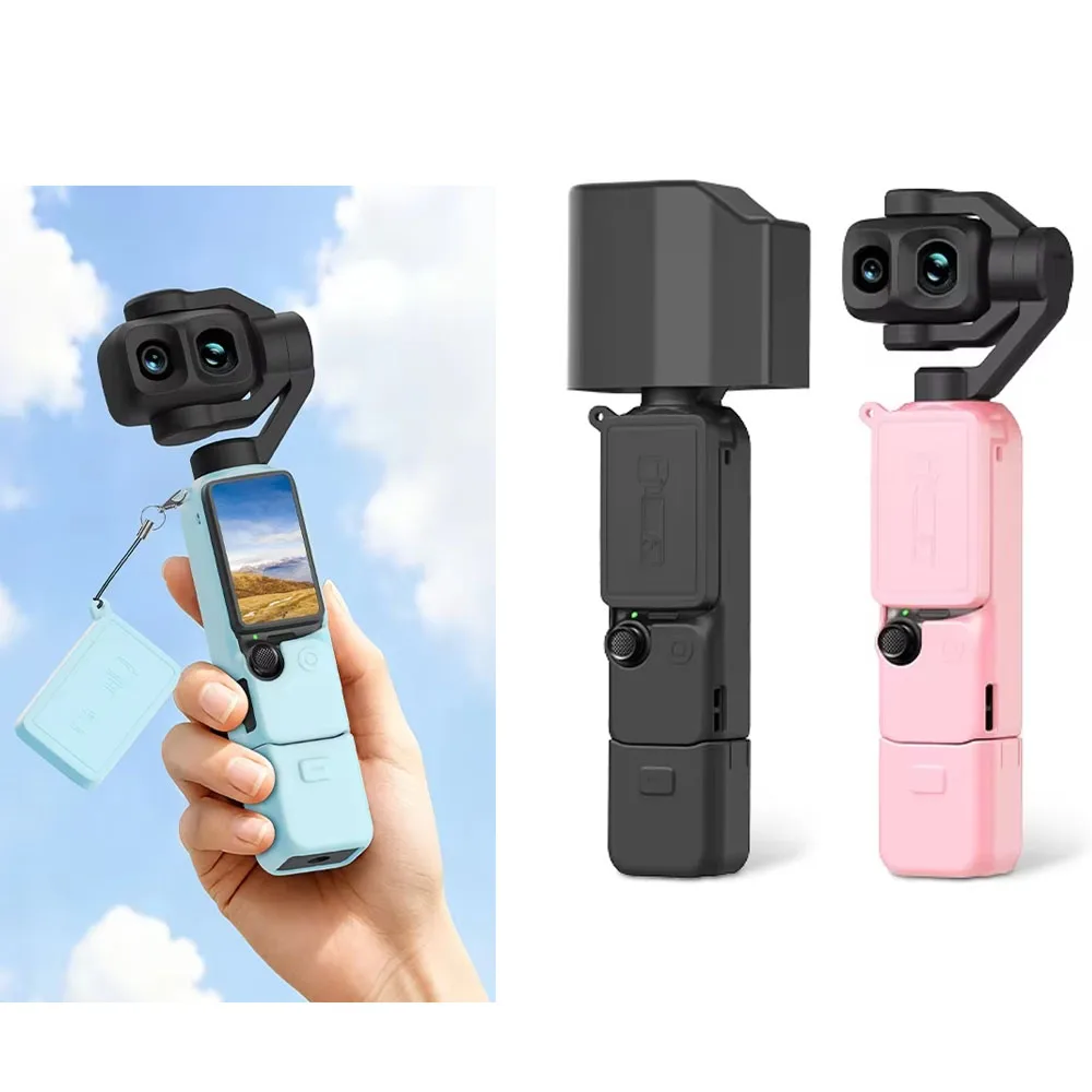 

Silicone Protective Sleeve for DJI Pocket 4Pro Solid Color Minimalist Camera Protective Case Mint Green Pink Black Yellow