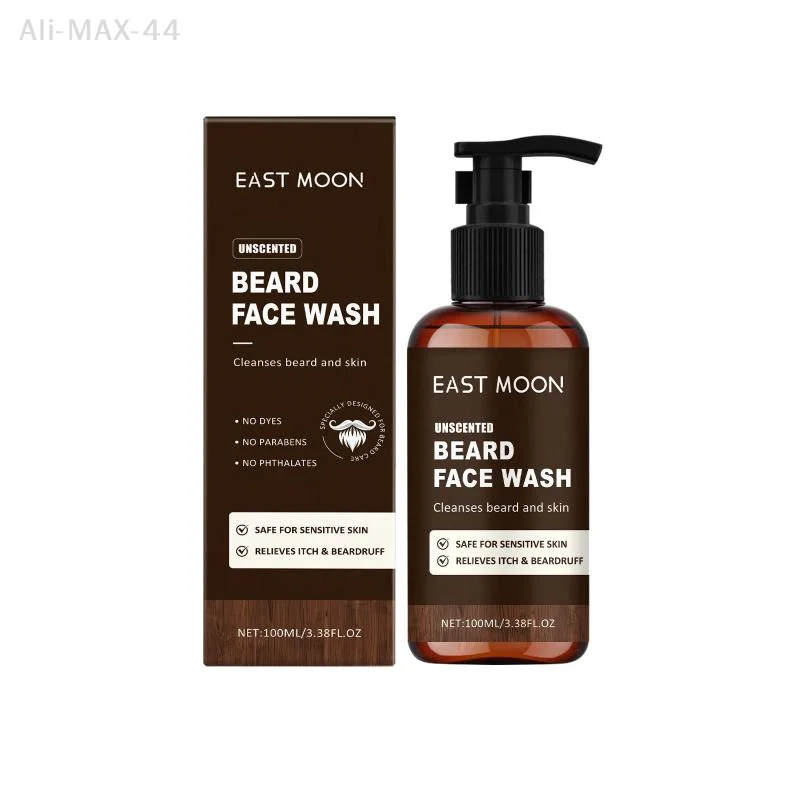 Men's Beard Face Wash Hydrating Deep Cleansing Cleanser Softening Foam Oil Control Moisturizing Shine for Beard Care