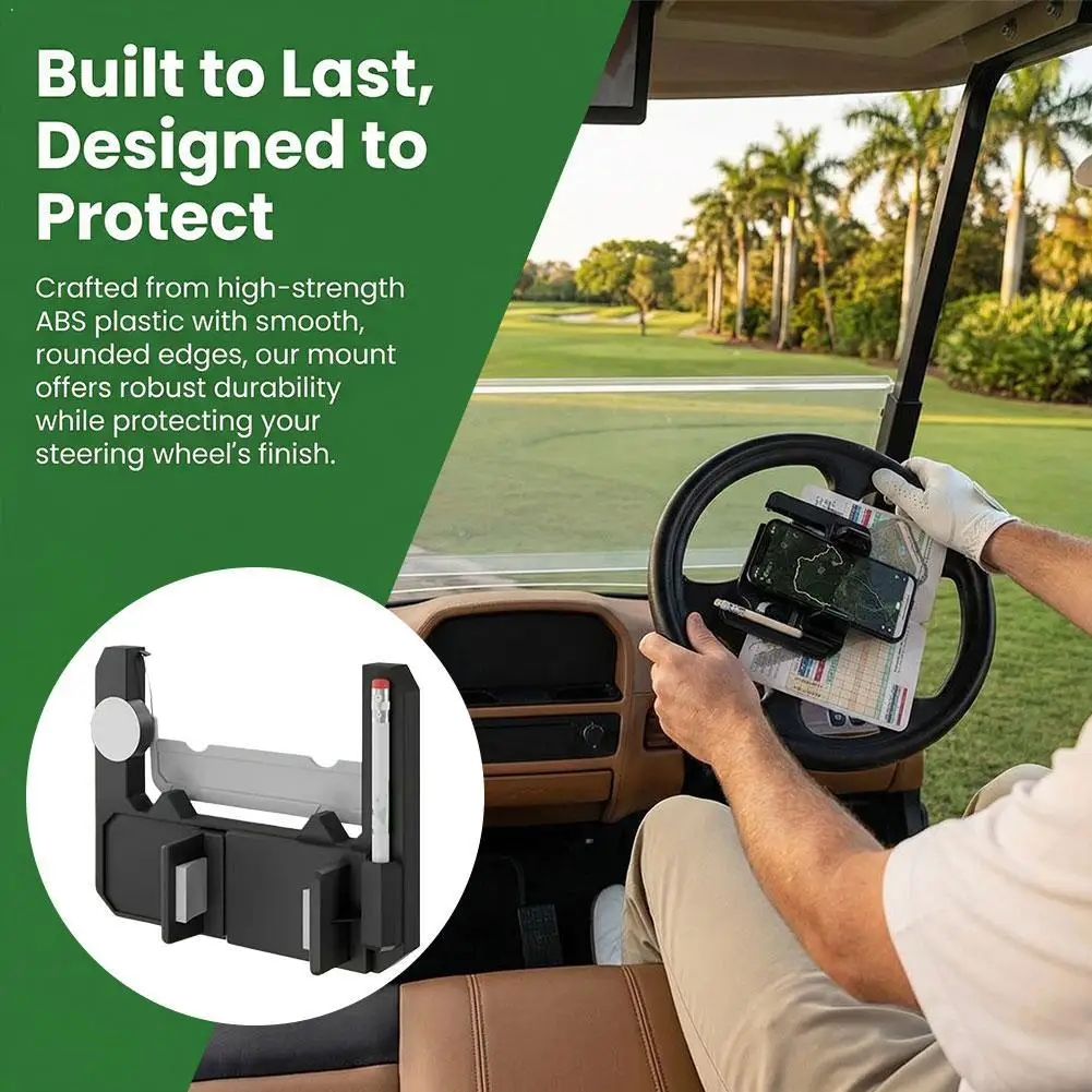 Flip Up Golf Cart Phone Holder Steering Wheel Cell Phone Mount Fit Club Car EZGO Yamaha Golf Cart Accessories