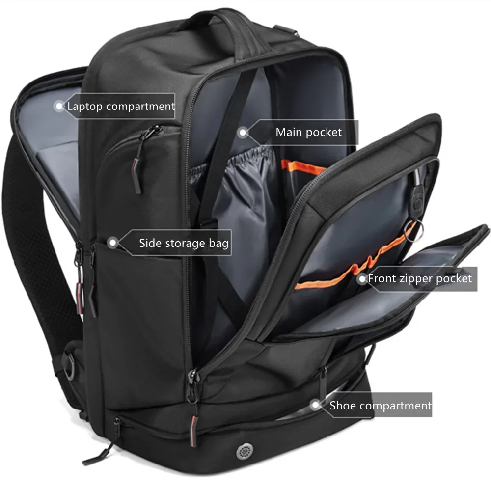 Waterproof Business Backpack Travel Bag Laptop Tablet Computer Storage Box Shoulder Handbag Luggage Case Hiking Shoe Space Pack