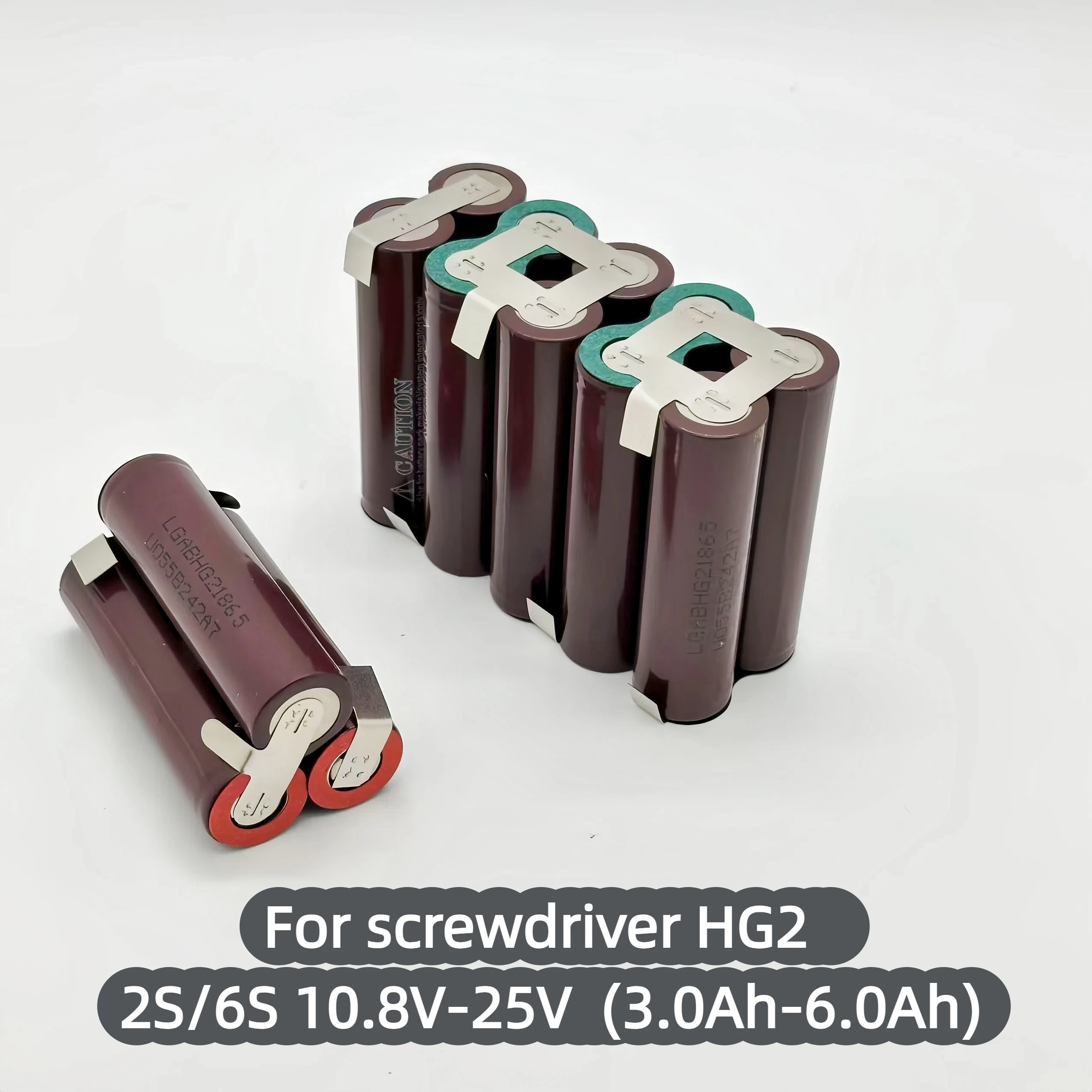 HG218650 3000mAh - 6000mAh Lithium-Ion Battery Pack, for Use as a Replacement Battery Pack in Electric Drills and Screwdrivers.