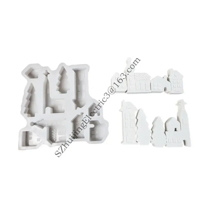 

.D0LC Silicone Crafting Mold Small House Ornaments Moulds for Home Decors and Studio Creation with Excellent Flexibility