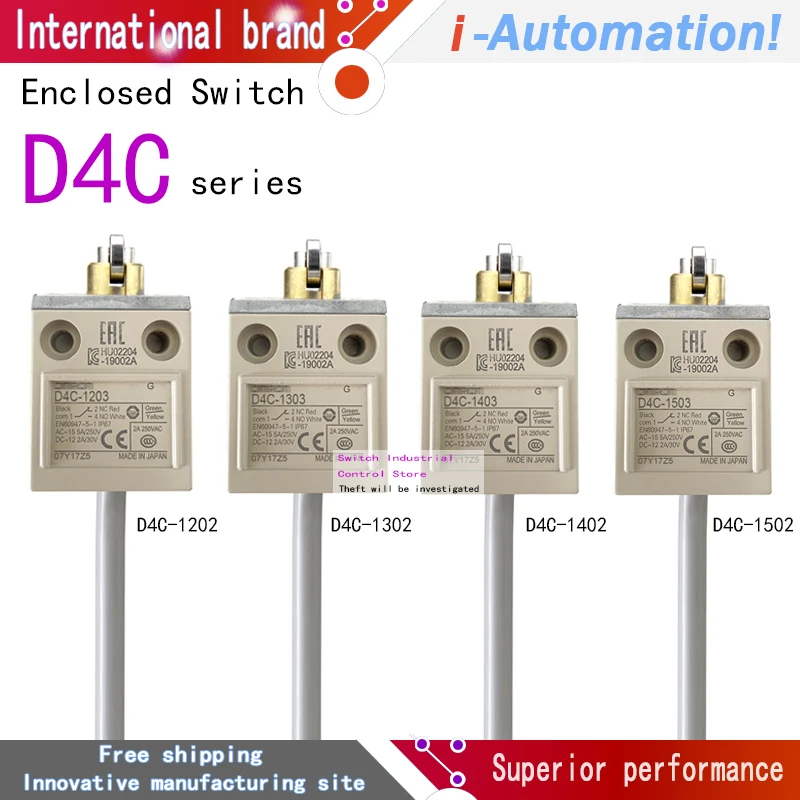 Original waterproof travel limit switch D4C-1203 1303 1403 1503 1603 1703 2203 Closed switch D4C-2303 2403 2503 3203 3303 3403 3