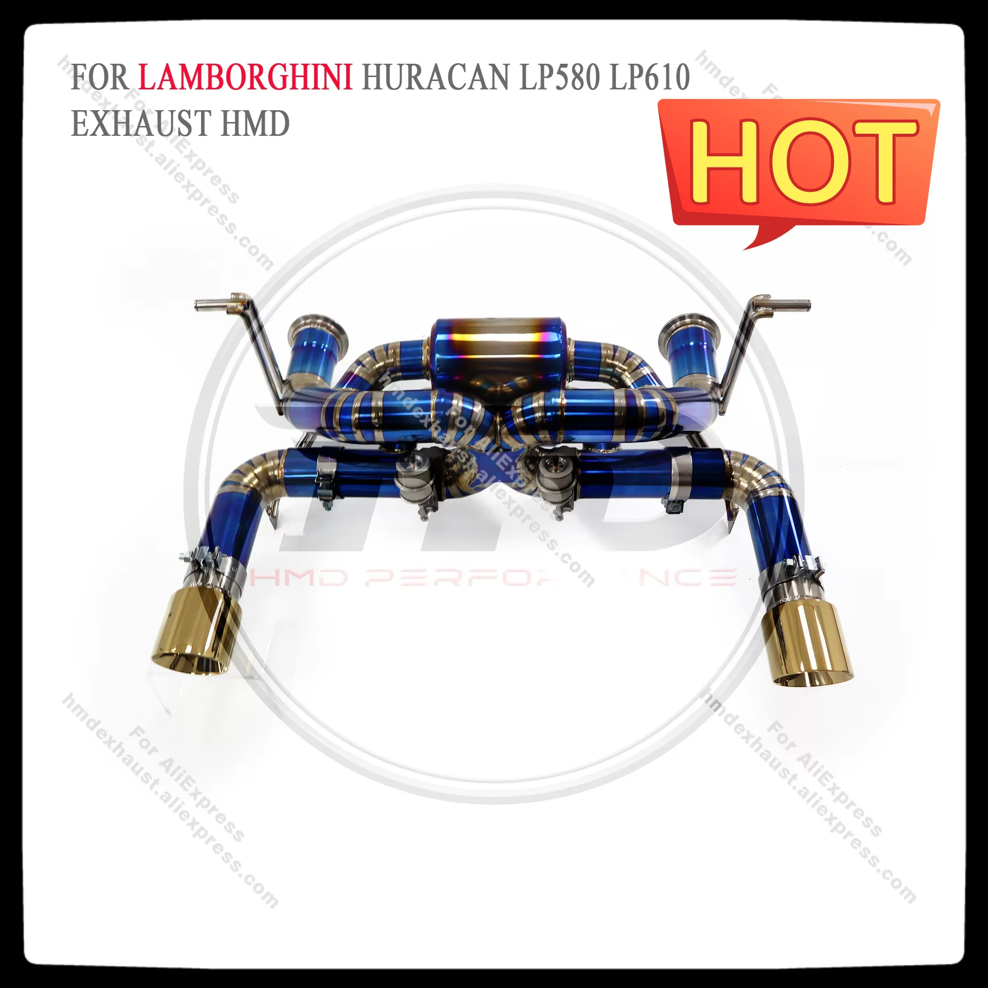 

HMD Titanium exhaust system for Lamborghini Huracan LP580 LP610 upgrade EVO exhaust catback with tips