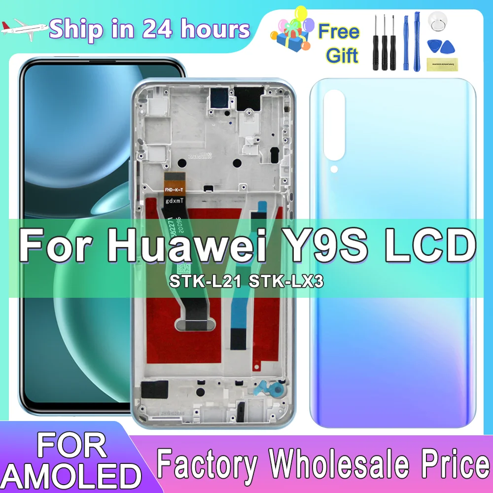 

For Huawei Y9S Lcd 6.59'' Display Touch Screen Digitizer with Frame Assembly Replacement for Huawei Y9 S STK-L21 STK-LX3 LCD