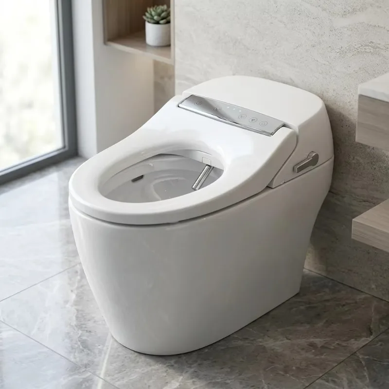 M8 Wall-Mounted S-Trap Large Seat Smart Toilet with Ceramic ABS Material