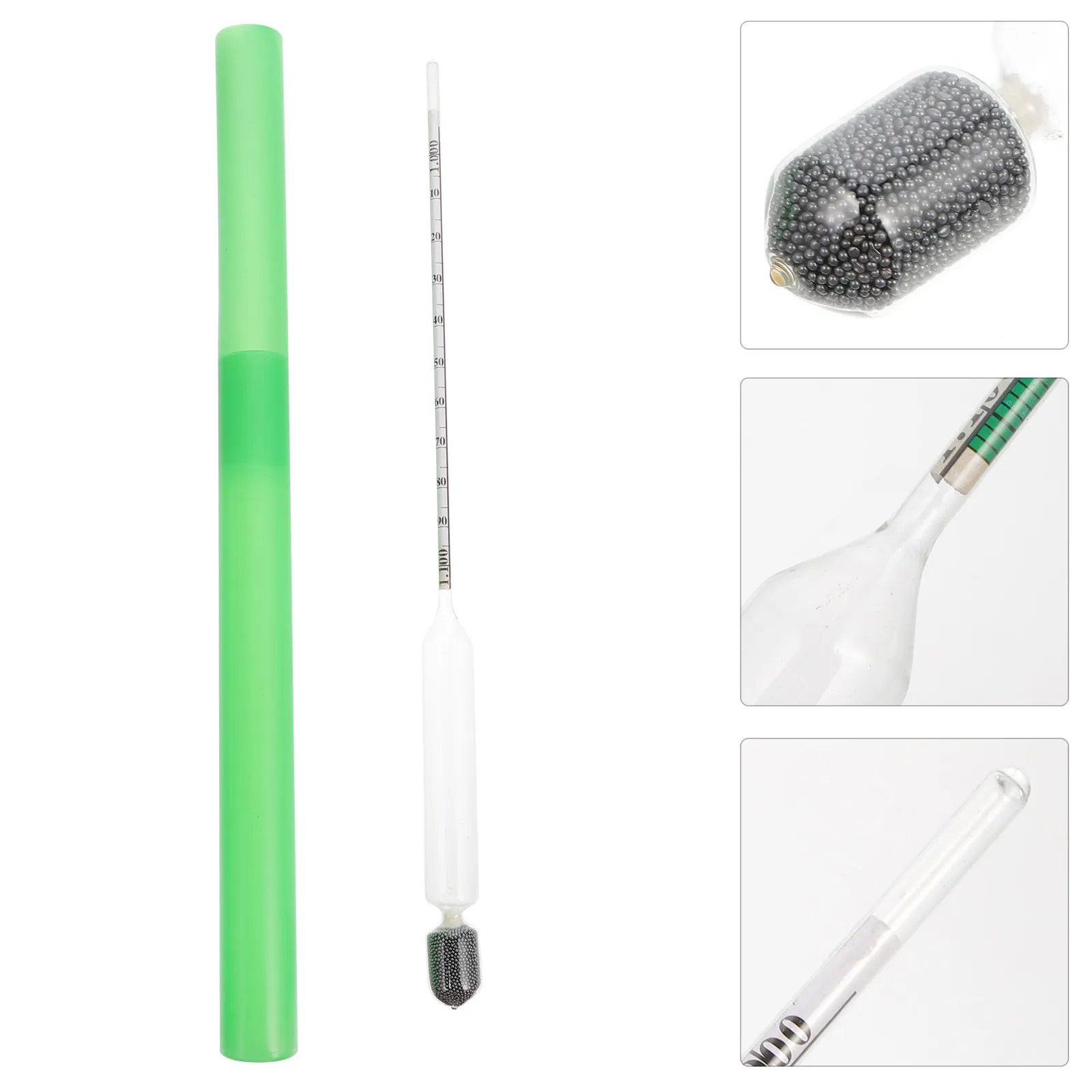 0-1.1 Liquid Hydrometer for Measure Sugar Moisture Content Brewing Beer Wine Clear Visual Scale Scale Hydrometer