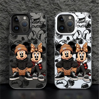 Disney Mickey Minnie Mouse Couple Full Screen Phone Case for iPhone 15 14 13 12 11 Pro Max 7 8 PLUS XR XS MAX 13 12 Mini Cover