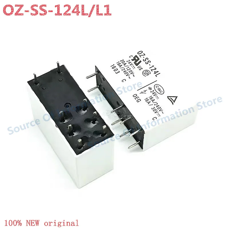 

10Pcs OZ-SS-124L/L1 TE Power Relay 24VDC 8Pin 16A 100% New