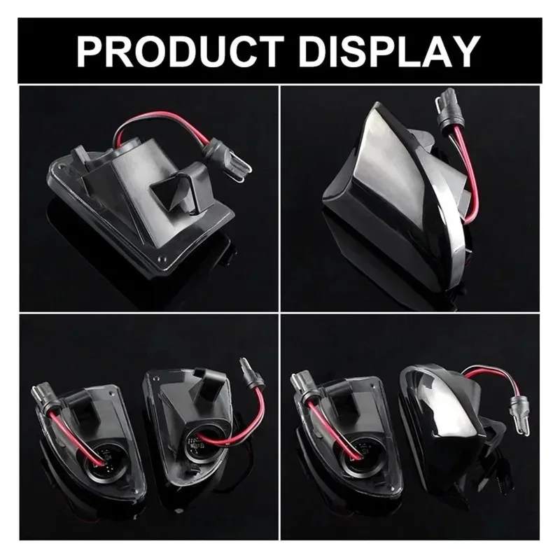 ل 451 MK1 و MKII 07-15 2 قطعة الدخان الديناميكي واضح عدسة OEM الحاجز الجانب ماركر مصباح بدوره مصباح إشارة #2