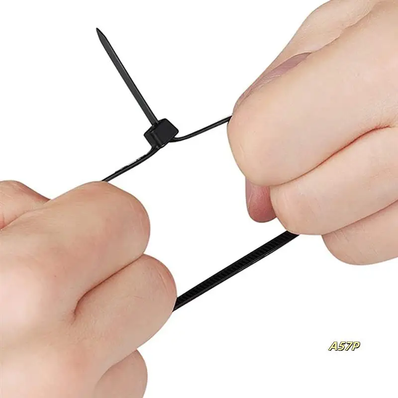 

2X Cable Ties Black Pack Of 300 Mm X 7.6 Mm UV Resistant Ultra With 75 Kg Tensile Strength Heat Resistant Durable
