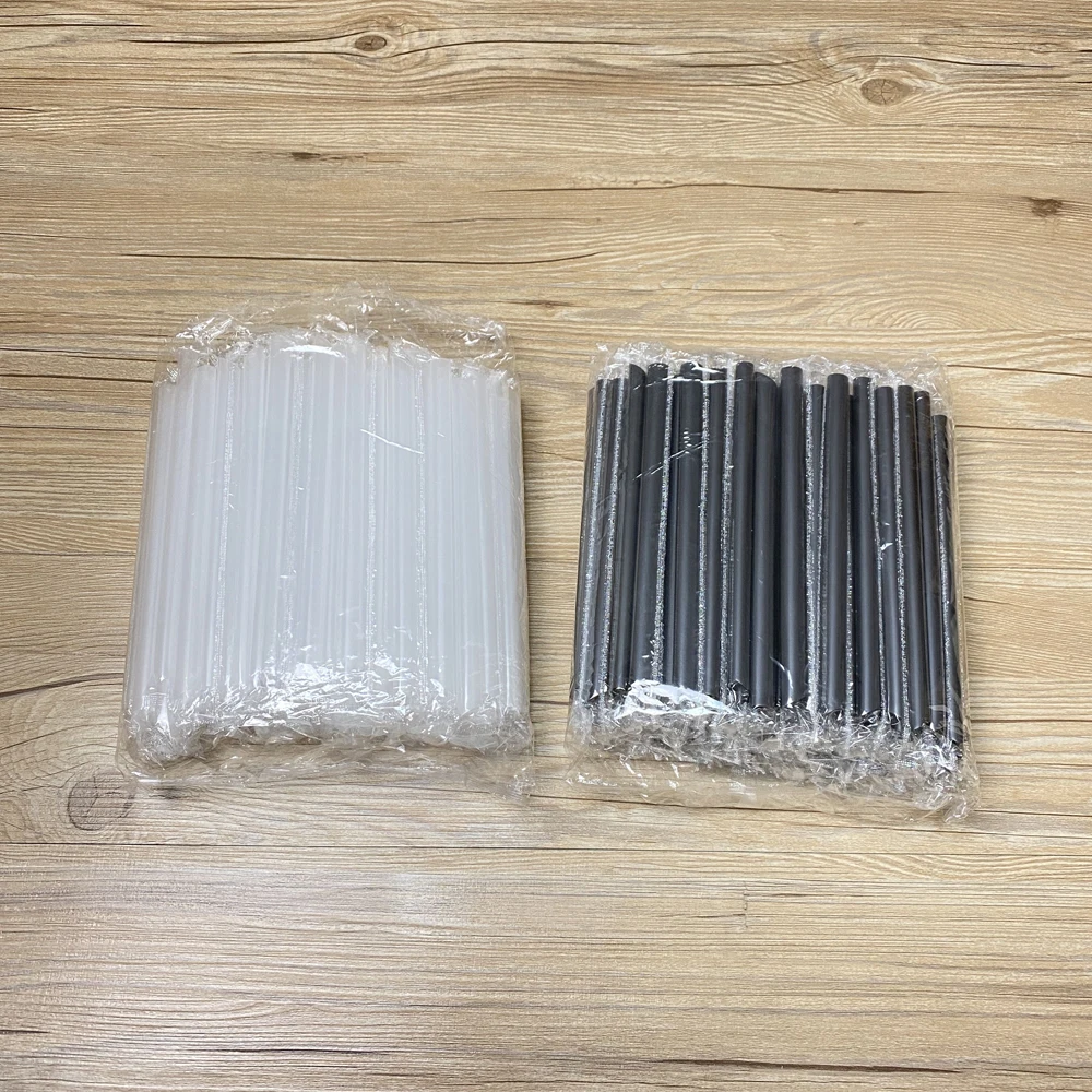 100pcs 190x11mm Big Milkshake Straws Bubble Boba Milk Tea Plastic Thick Straws Smoothie Cold Drinking Drinkware Bar Accessories