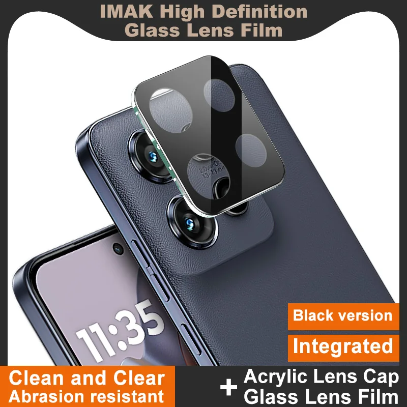 For Moto S50 5G Lens Glass IMAK High Definition Glass Lens Film for Moto Edge 50 Neo 5G / ThinkPhone 25 Black Version - Image 4
