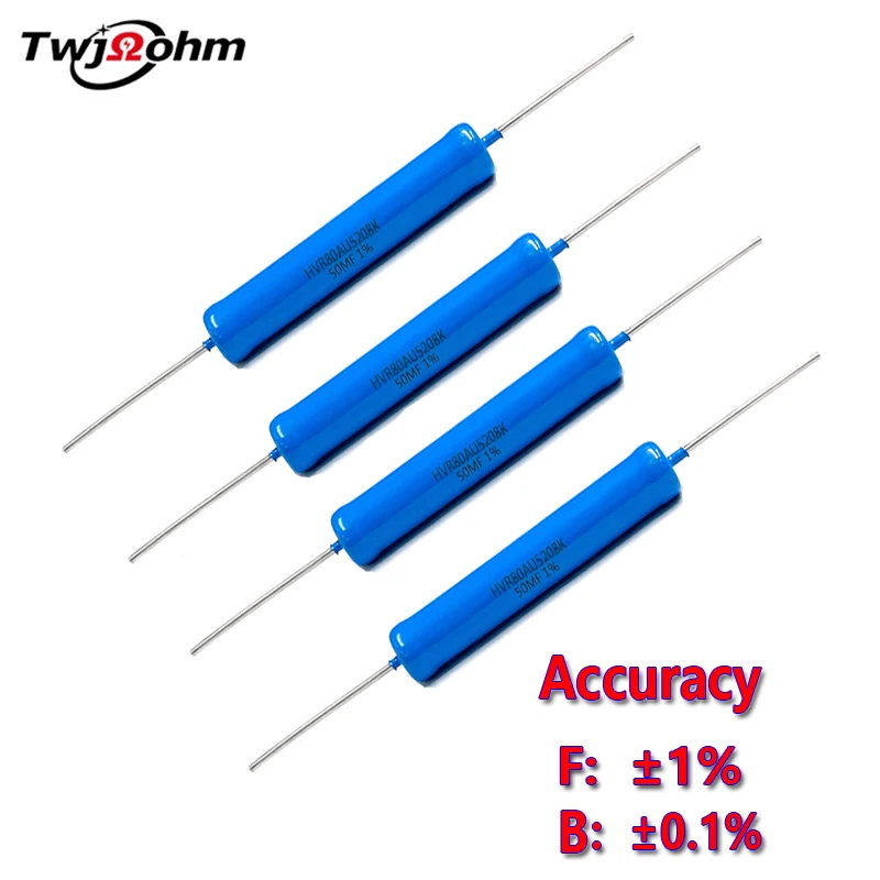 Resistencia de alta tensión 1pcs hvr80au5208g 5w 10k500m200k5m210m5k30m20k1mresistencia sin inducción de película gruesa