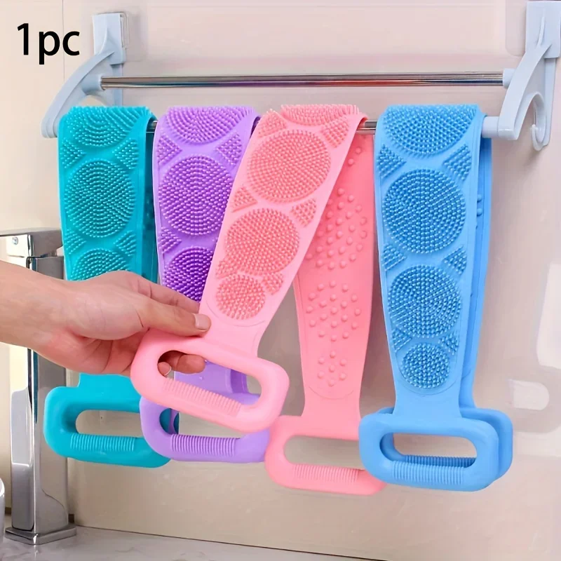 منشفة حمام سيليكون قوية، مناسبة لكل من الرجال والنساء، يمكن استخدامها لتنظيف الجسم وإزالة الأوساخ والجلد الميت #6