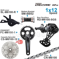 SHIMANO DEORE M6100 12v Groupset Shifter Rear Cassette Sprocket Chain CRANKSET 1x12-speed Bottom Bracket parts for MTB bike