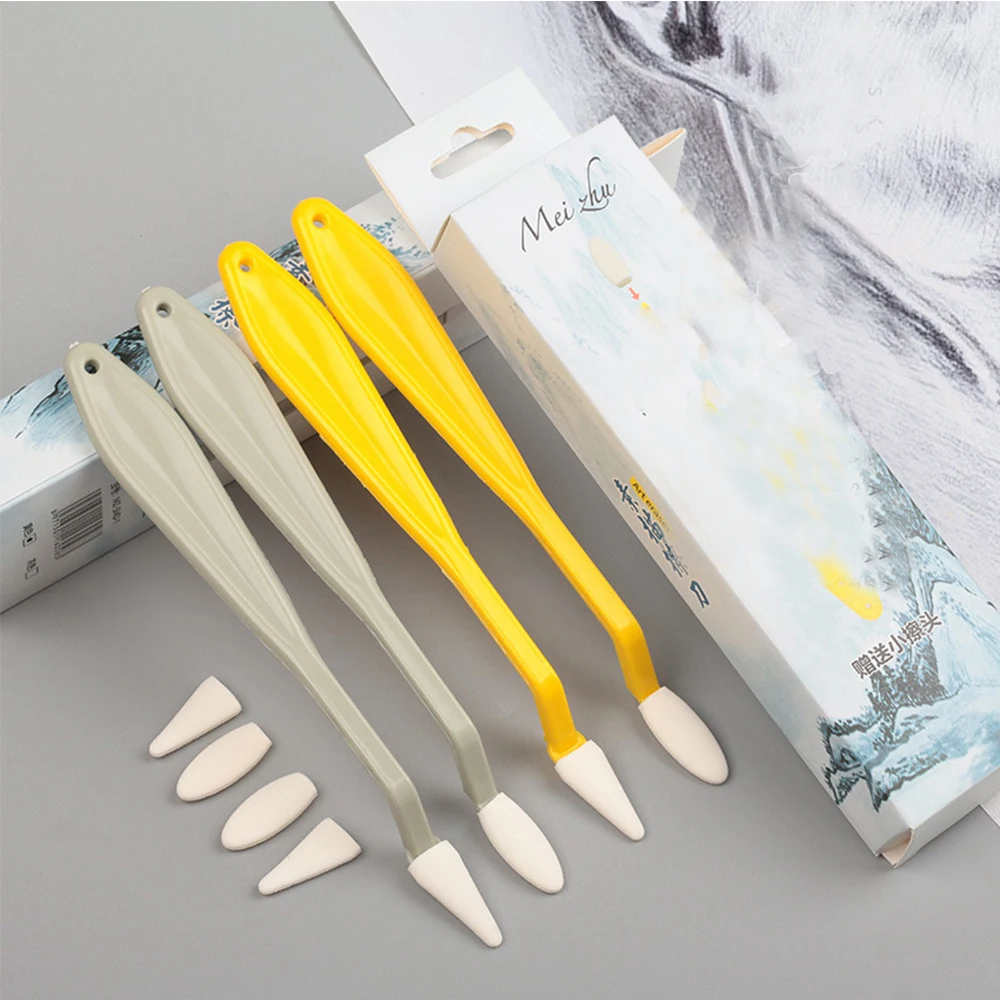 Simple Art Sketch Wipe Knife Washable Sponge Highlight Brush Artist Drawing Correction Detail Tools Eraser Pen Art Supplies