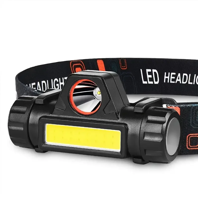 KORAMAN LED Head Lamp, USB Rechargeable Flashlight Headlamps Adjustable Headband For Adults And Kids,  Hiking & Camping Gear Ess