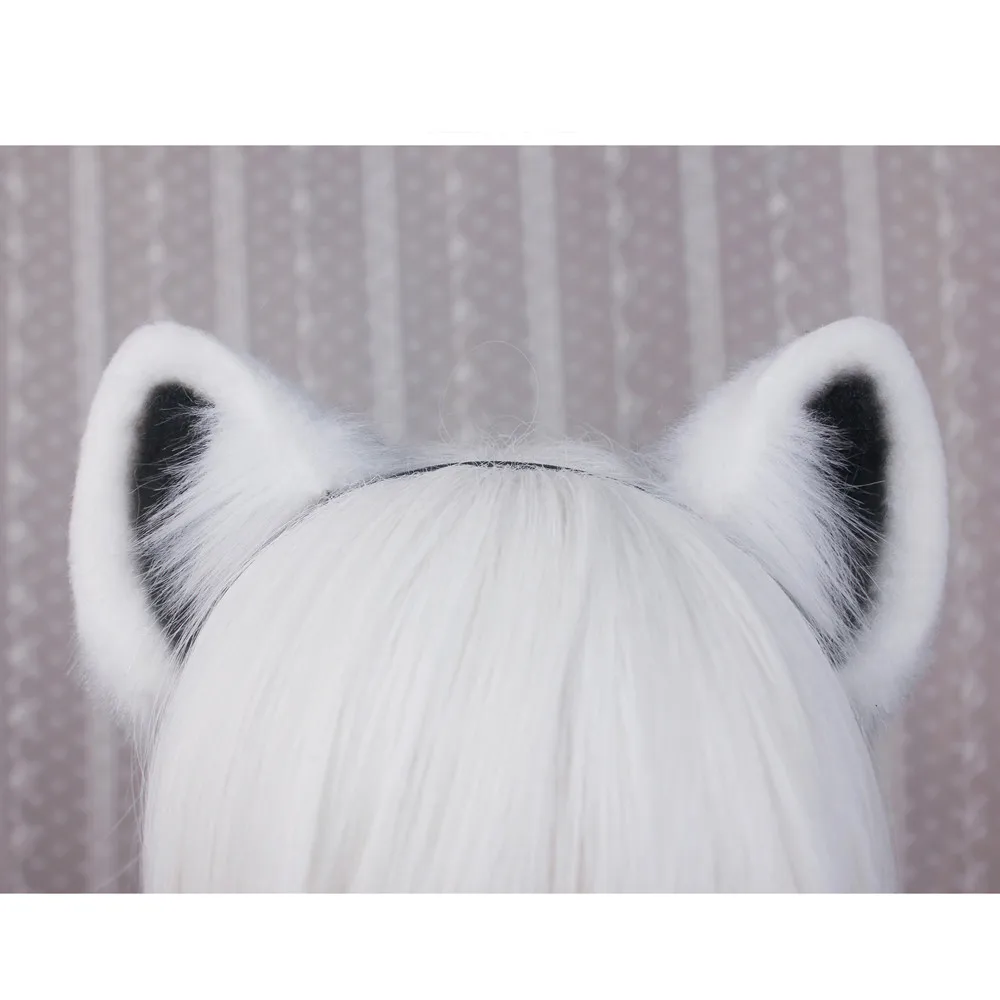 

Halloween Original Custom Made Raccoon Ear Beast Cat Dog Ear Hair Accessories Hair Hoops Clips KC Pure Handmade Lolita Fursuit