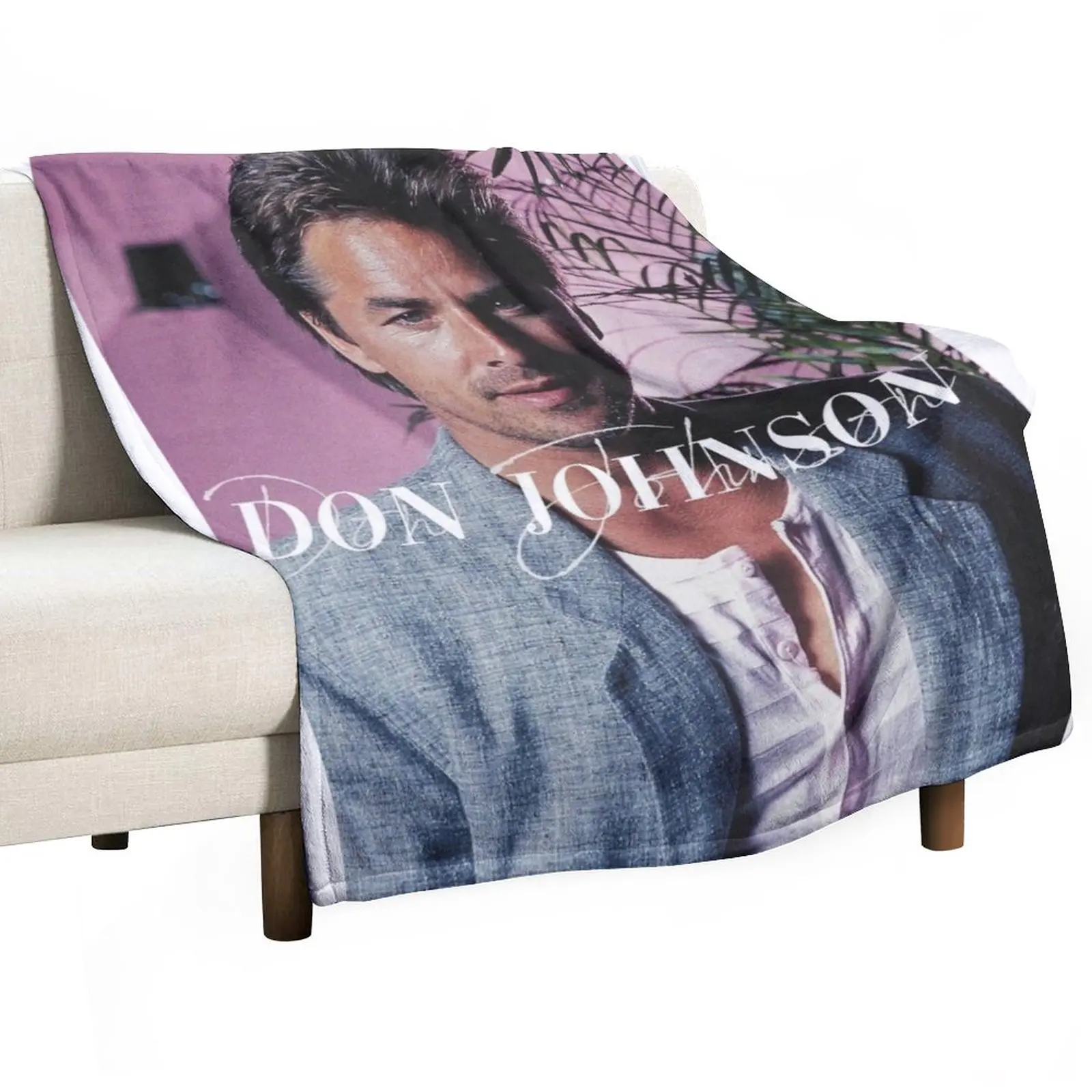 

Don Johnson // Vintage Throw Blanket Sofa Blankets Fluffy Blankets Large Shaggy Blanket