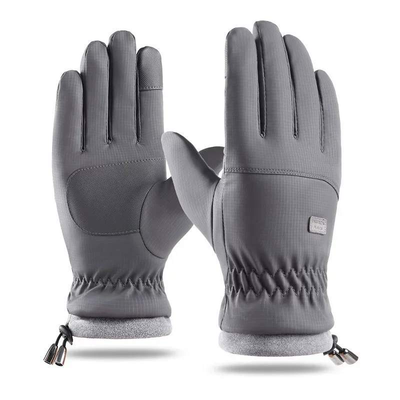 Inverno -20 graus luvas de esqui à prova de frio homens à prova de vento à prova dwindproof água manter luvas quentes touchscreen anti deslizamento macio fluff luvas