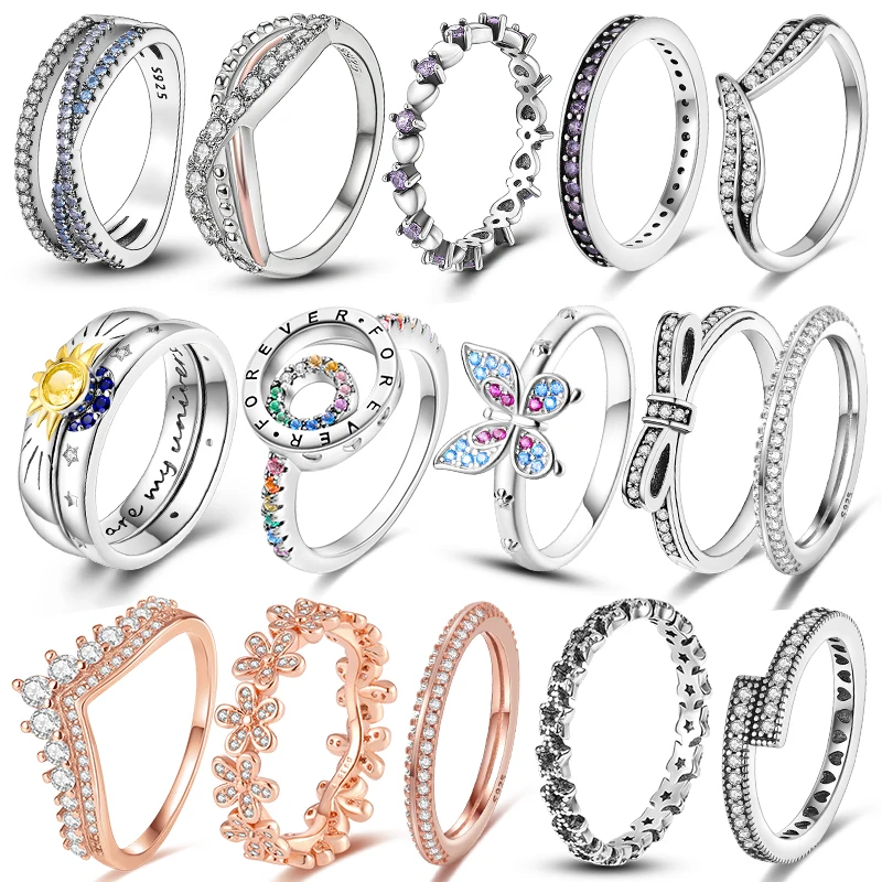 Женские серебряные кольца на палец для женщин, оригинальное коктейльное кольцо из стерлингового серебра 925 пробы, геометрический кубический циркон,