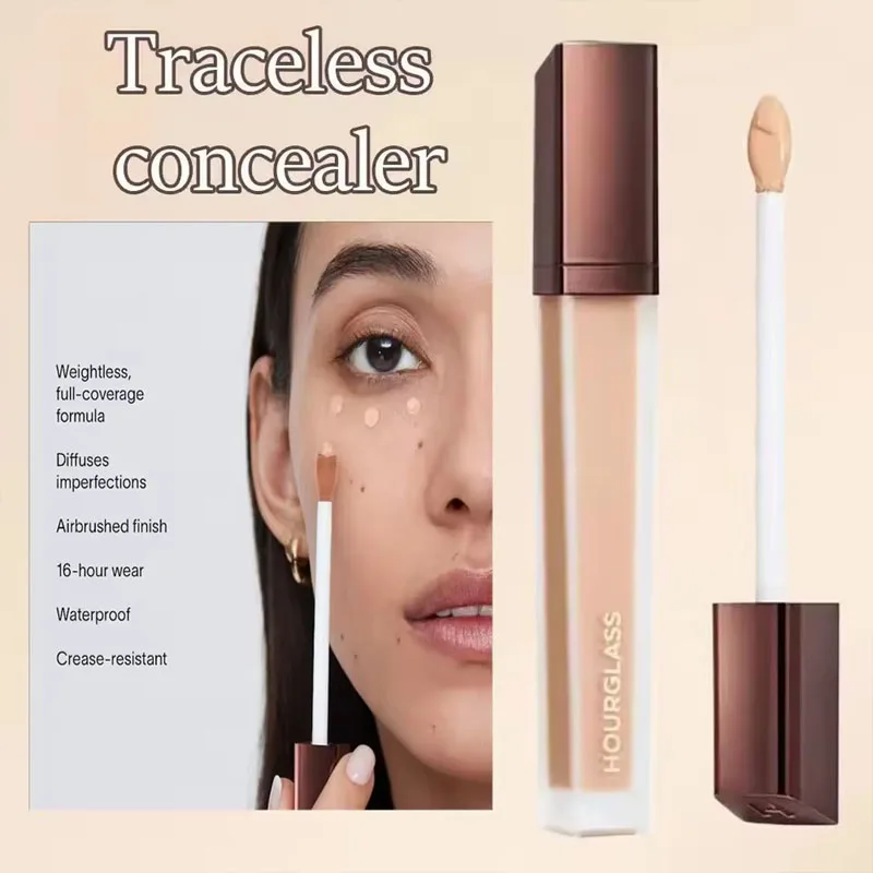 砂時計機能性コンシーラー 目の涙溝を明るくするカバー 顔のニキビ跡 スポット ダークサークル ブラッシャー クリーム メイクアップ