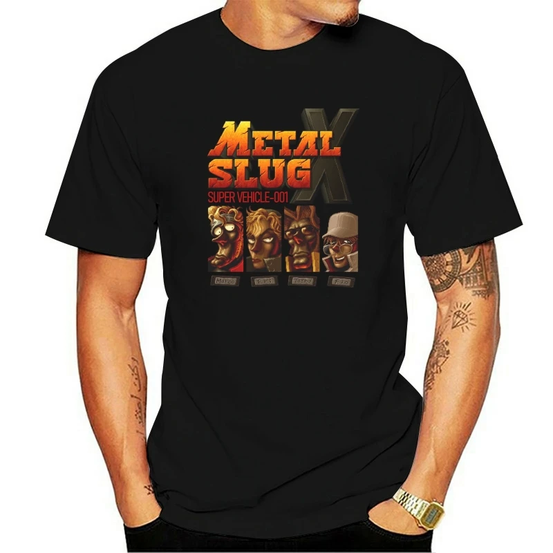 

Metal Slug Tops T Shirt Men Happy New Year Cotton T Shirts Retro Classic Geo Gun Game Camisas Tshirts Birthday Present Tops