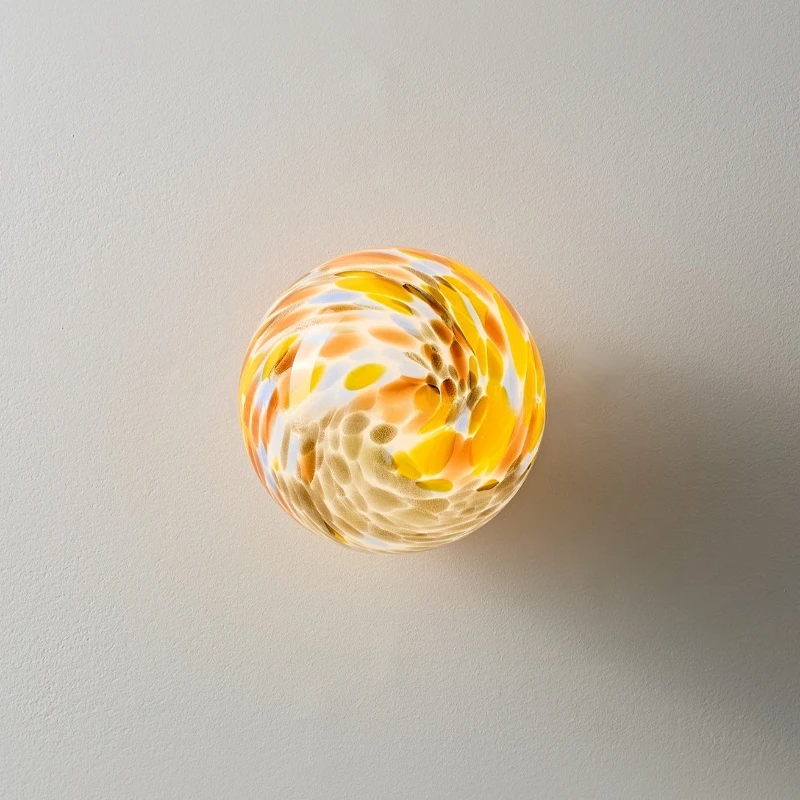 Colorful Rotundity Wall Lamp Creative Minimalist Wall Light Full Spectrum Bedroom Study Lighting Lamps Bedside Tricolor Lights
