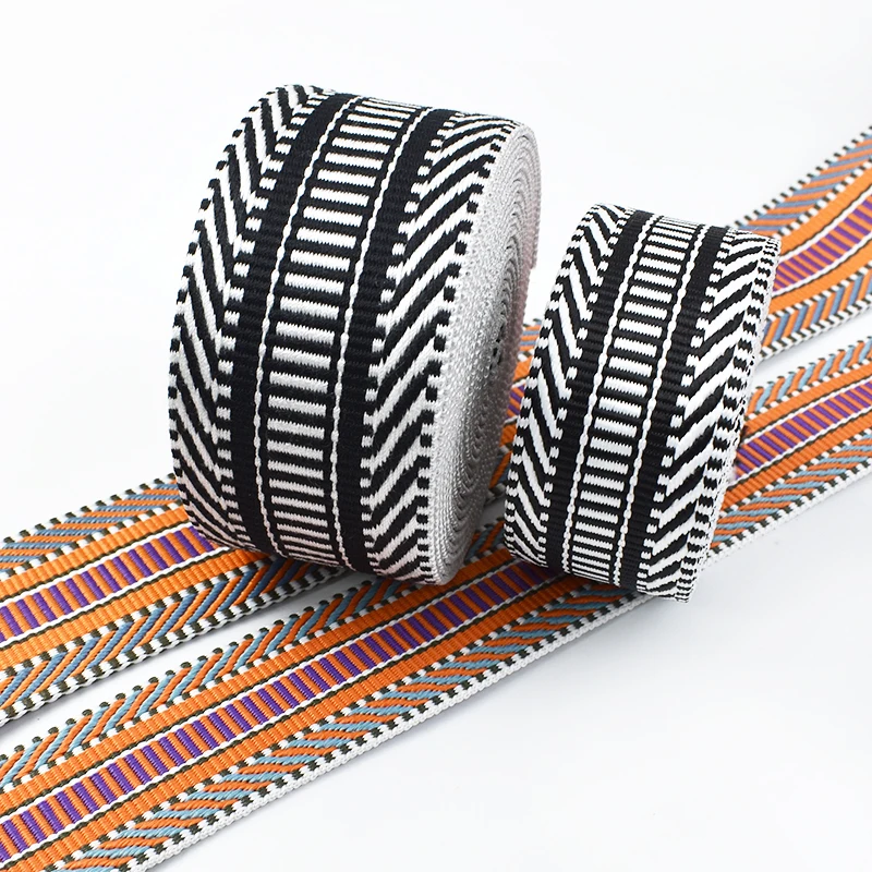 

1/2/3/4/5M 38/50mm Jacquard Webbing Tapes for Strap Ethnic Ribbon Band Luggage Decorative Bias Binding DIY Sewing Accessories