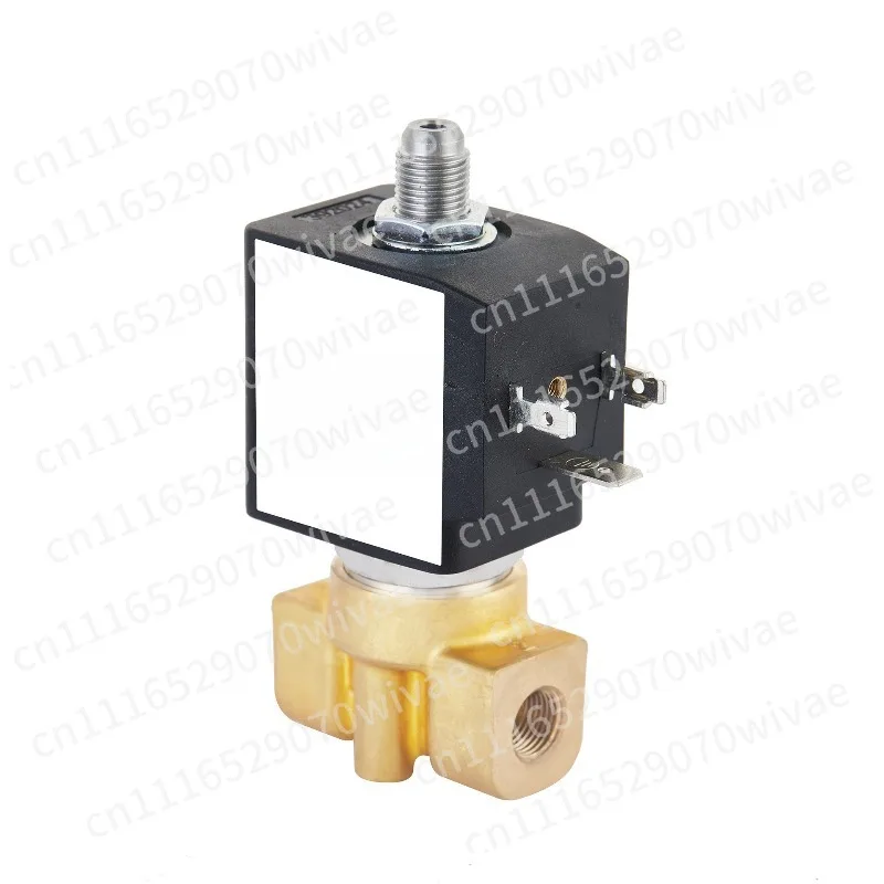 Brass three-way coffee machine solenoid valve baseplate large copper valve water valve