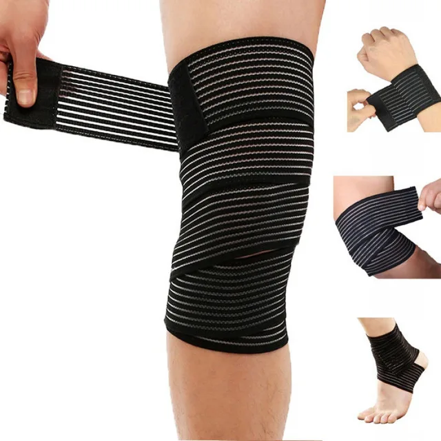 1PC 40 ~ 180cm bandaż uciskowy o wysokiej elastyczności sportowa taśma kinezjologiczna na kostkę nadgarstek kolano łydka udo okłady wsparcie Protector