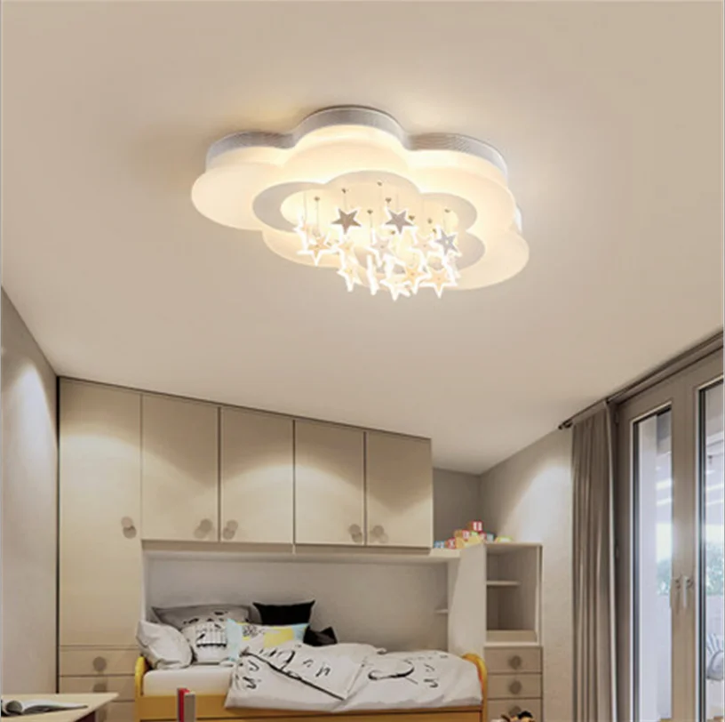 Современные светодиодные красочные детские лампы для спальни с дистанционным управлением облачные светодиодные фонари