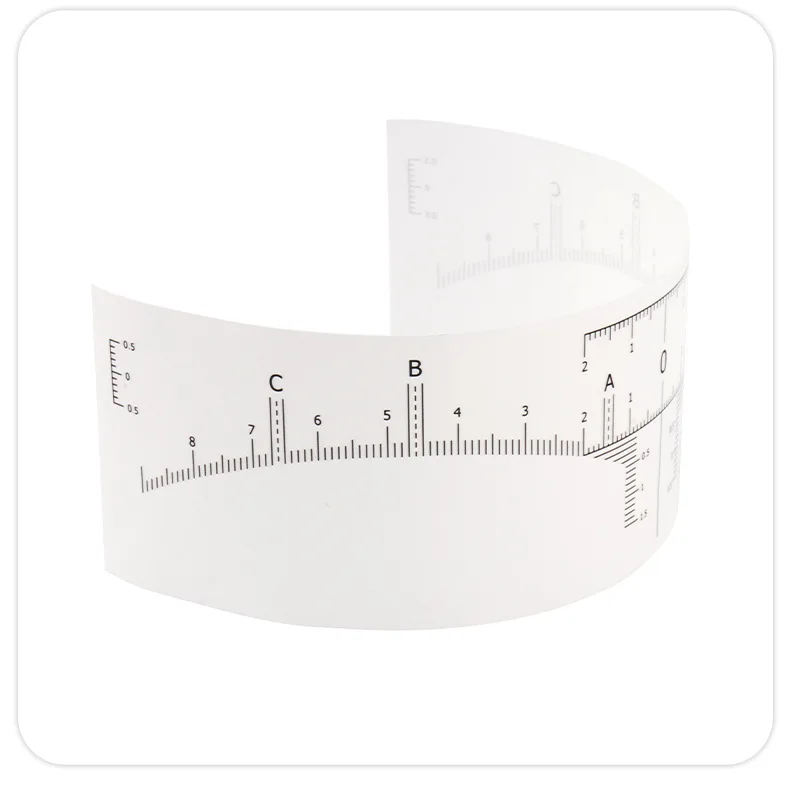 

50 шт./лот, наклейки-линейки для бровей, клейкие трафареты для микроблейдинга, инструмент для перманентного макияжа - трафареты для макияжа глаз - AliExpress