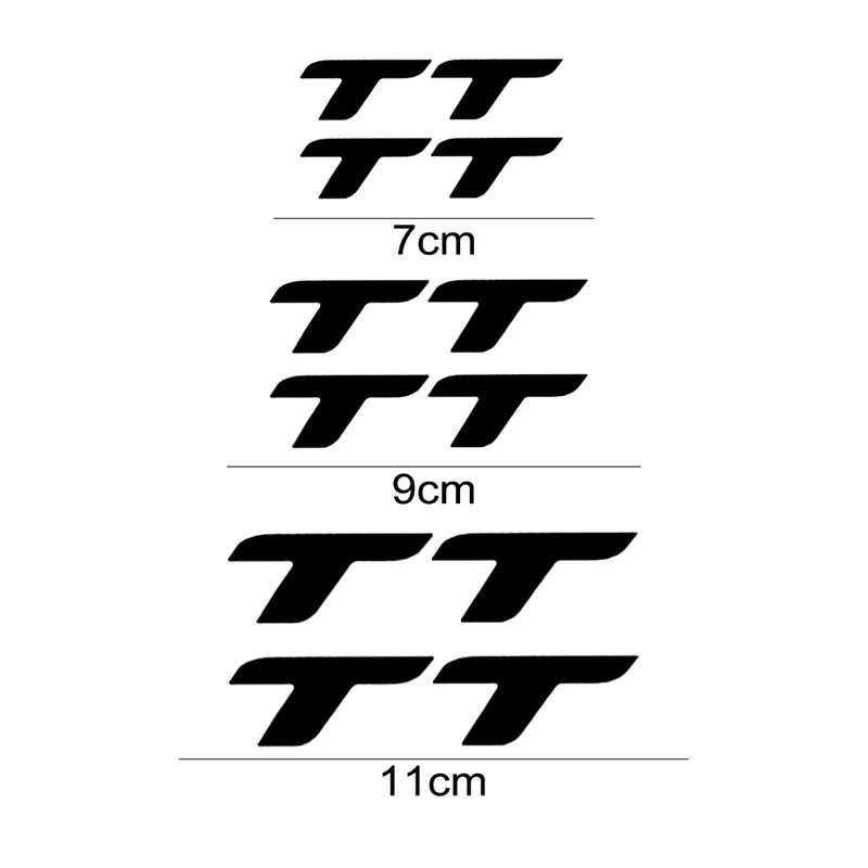 6PCS Car Brake Caliper Sticker Auto Wheel Decal Badge for Audi TT Coupe Roadster Quattro S line Accessories
