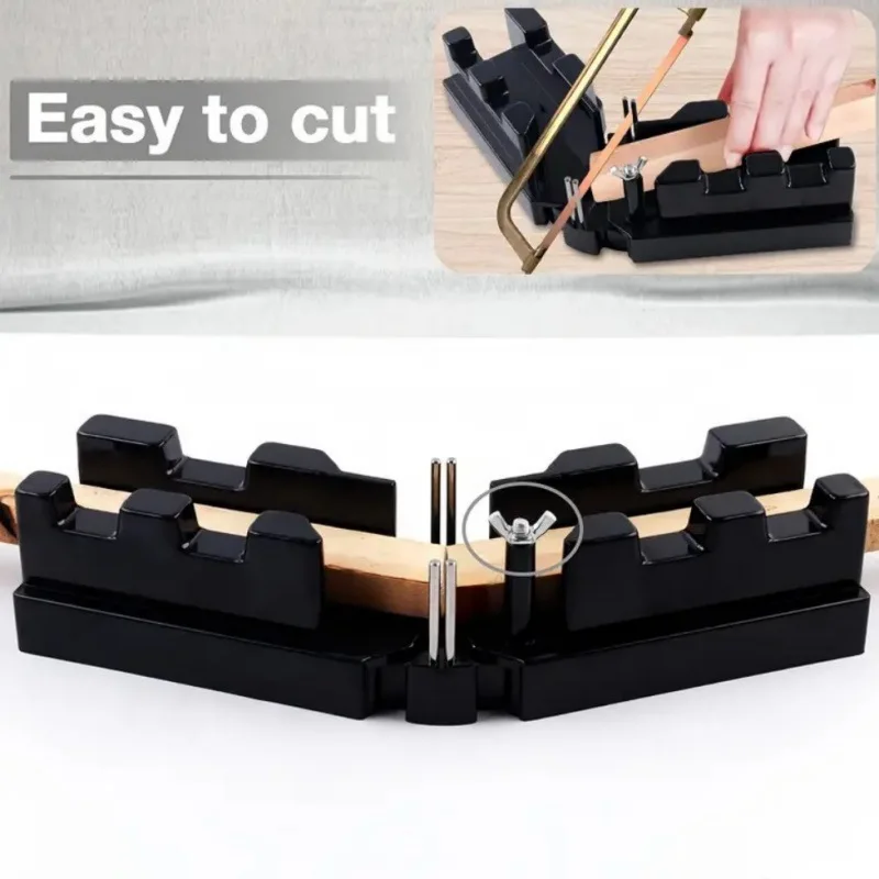 أداة قطع قياس ميتري 2 في 1 منقلة منشار ميتري دقيق 85-180 ° أداة قطع المشطوف لقياس الزوايا، مقياس ميتري باللون الأسود #5