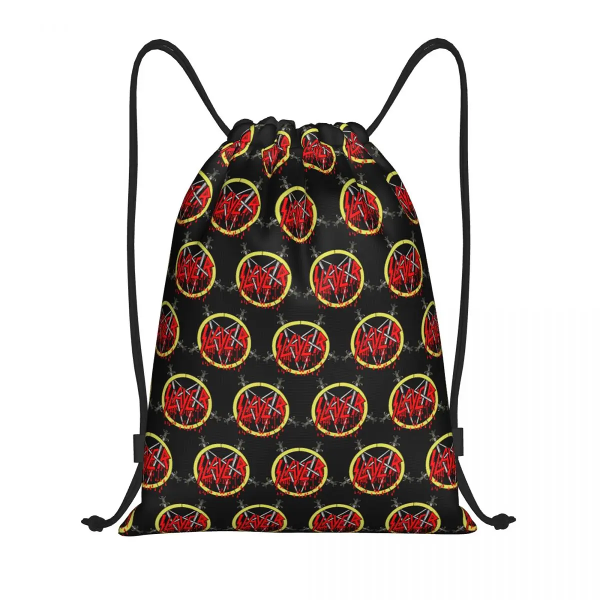 Slayers Logo Kordel zug Rucksack Sport Sporttasche für Frauen Männer Heavy Metal Band Shopping Sackpack