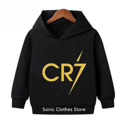 Football Star Ronaldo Hoodie Kids Clothes Boys Clothing Jersey Baby Girls Clothes CR7 Sweatshirt Children Marios Pokemon Tops