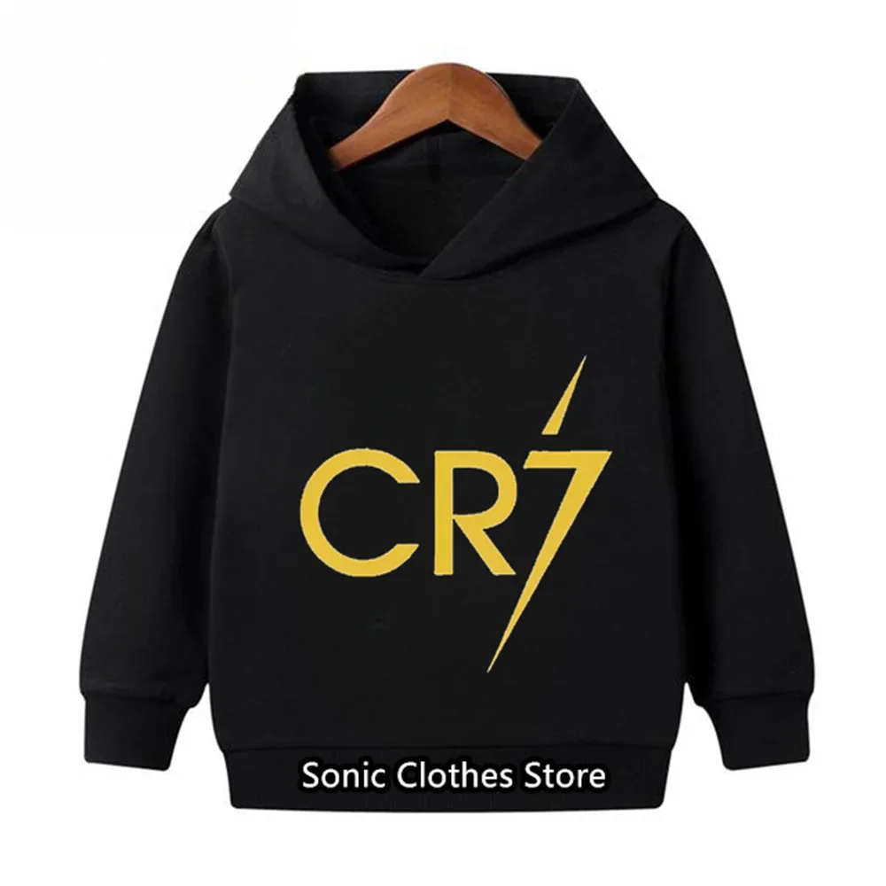 Football Star Ronaldo Hoodie Kids Clothes Boys Clothing Jersey Baby Girls Clothes CR7 Sweatshirt Children Marios Pokemon Tops