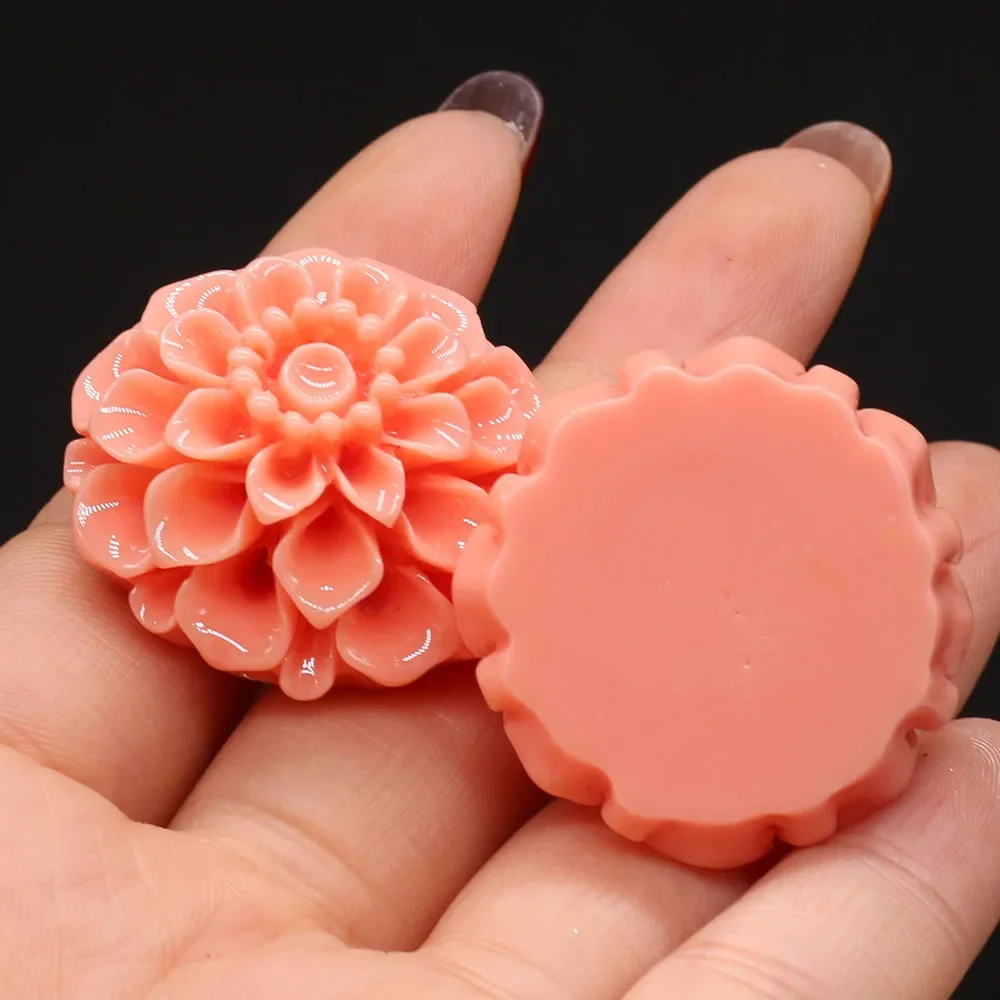 

4pc/lot Eco-Friendly Imitation Coral Beads Handmade Flower Shape Beads For Jewelry Making DIY Necklace Bracelet Accessories 33mm