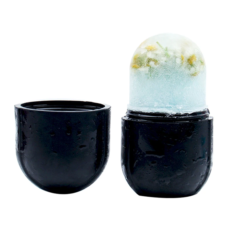 Cura della pelle Bellezza Lifting Contouring Strumento Vassoi per cubetti di ghiaccio in silicone Globo di ghiaccio Palline di ghiaccio Massaggiatore viso Rullo facciale Ridurre l'acne