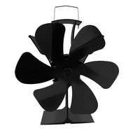 Hot sell 6 Blades Stove Fan Heat Powered Fireplace Fan Log Wood Burner Eco-Fan Home Hot Air Warm Efficient Heat Distribution