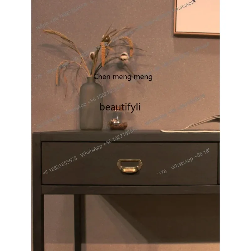 A   R Cxh modern expression home with furniture black matte retro writing desk dressing table R