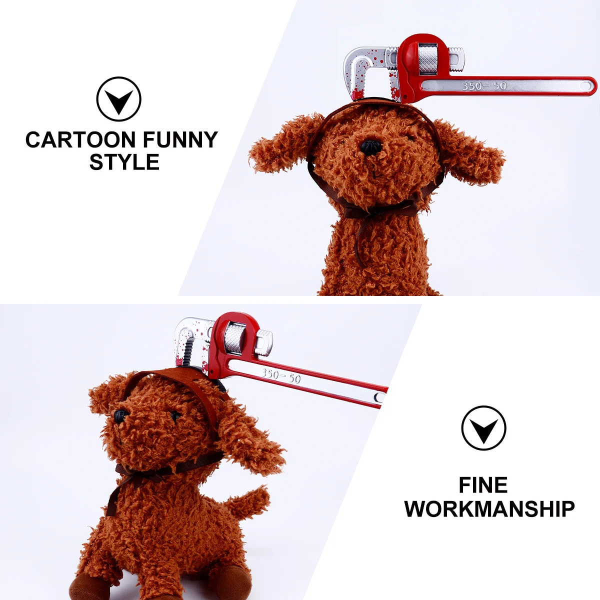 

Pet Prop Hat Halloween Tricky Pipe Wrench Design Must Have Decoration for Dogs Cats Festive Events Pet Halloween Hat