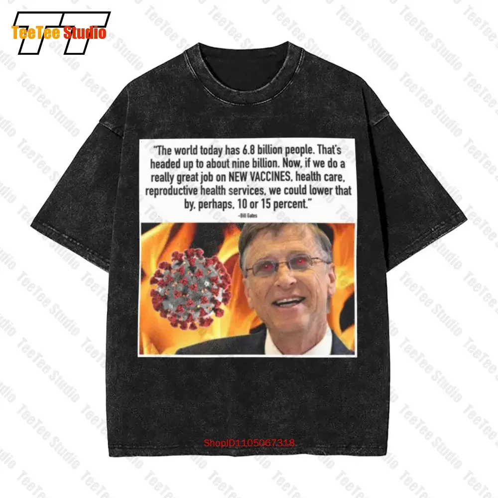 Bill Gates Vaccines Population Reduction Agenda Vintage Unisex T-Shirt O4OK