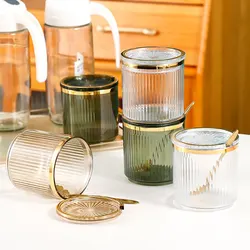 Seasoning Jar With Spoon Household Kitchen Exquisite Seasoning Bottle Storage Jar